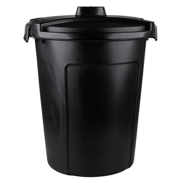 Cesto Multiuso Roupeiro com Tampa 60L 3UD Plastic 230 Preto