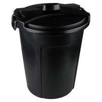 Cesto Multiuso Roupeiro com Tampa 60L 3UD Plastic 230 Preto