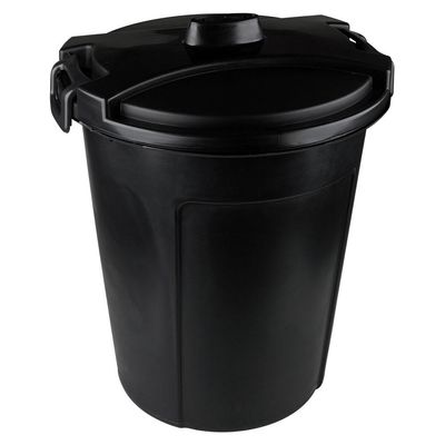 Cesto Multiuso Roupeiro com Tampa 60L 3UD Plastic 230 Preto