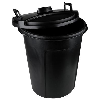 Cesto Multiuso Roupeiro com Tampa 60L 3UD Plastic 230 Preto