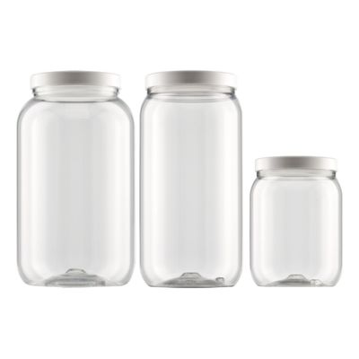 3 Potes Mantimentos Biscoito Tampa Branca Rosca Bandeirante