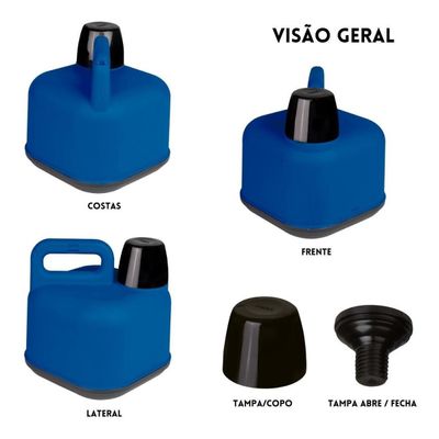 Garrafão Térmico 3 Litros Azul Mor Vermelho