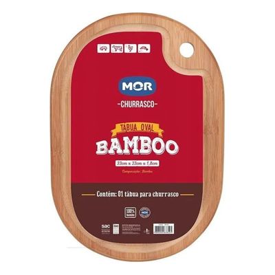 Tábua Para Churrasco Oval Mor Bamboo 33 X 23