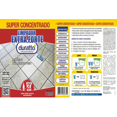 Limpador Para Piso Extra Forte Duratto 01 Litro