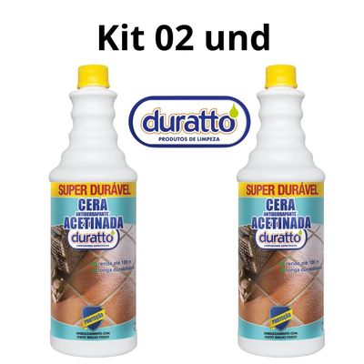 Cera Antiderrapante Acetinada Duratto Incolor 1 Litro 02 Und