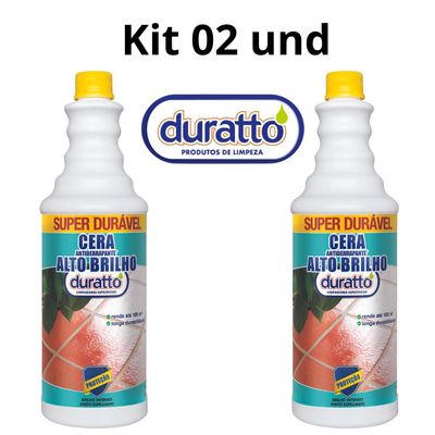Cera Antiderrapante Alto Brilho Duratto Incolor 1 Lt 02 Und
