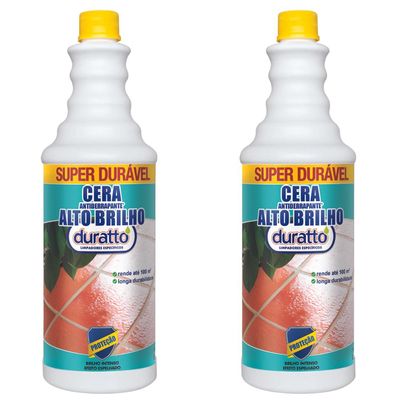 Cera Antiderrapante Alto Brilho Duratto Incolor 1 Lt 02 Und