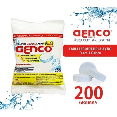 Clorador Flutuante C/ 5 Pastilhas De Cloro Genco Multiação