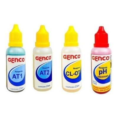 Reagentes P/ Análise Ph, Cloro, Alcalinidade At1 E At2 Genco
