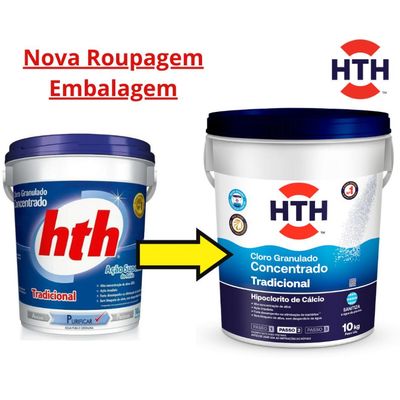 Hth Tradicional Concentrado Cloro Para Piscinas Balde 10kg