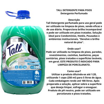 Limpador Para Piso Perol Tall Concen. Semi Profissional 05 L