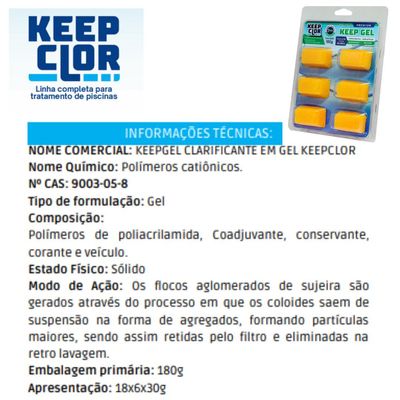 Clarificante E Floculante Em Gel Keepclor 180 Gramas 06 Gel