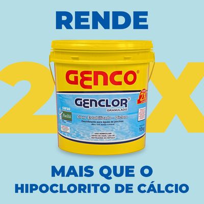 Balde Cloro Genclor Granulado Estabilizado Genco 10kg