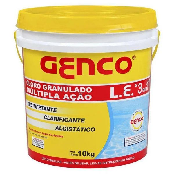 Cloro Genco Piscina Tratamento 3x1 Multi Ação 10kg