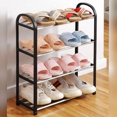 Sapateira Organizador De Sapatos 4 Prateleiras Até 12 Pares Preto