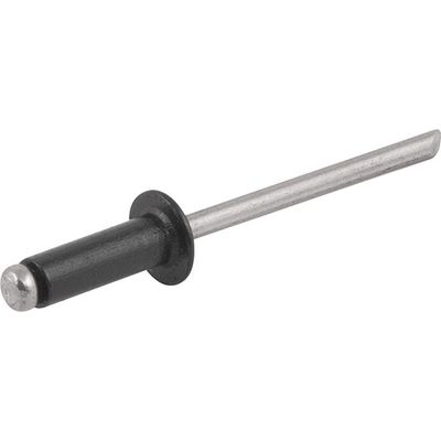 Rebite Alumínio Preto 3,2x12mm 312 Com 1000 Peças - Vonder