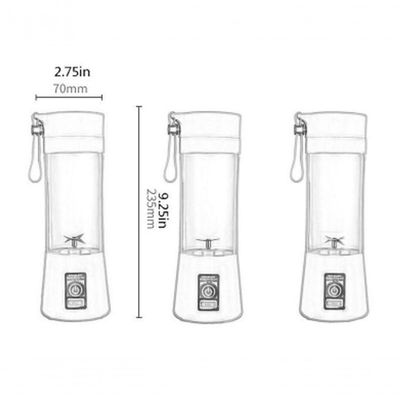 Mini Liquidificador Portátil Usb Recarregável Azul +