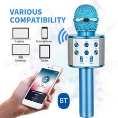 Microfone Sem Fio Bluetooth Karaokê Ws 858 - Azul Homologação: 149822010251
