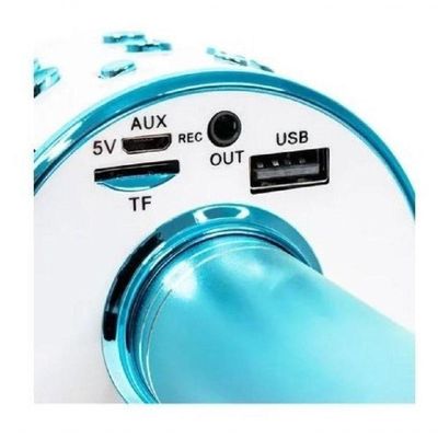 Microfone Sem Fio Bluetooth Karaokê Ws 858 - Azul Homologação: 149822010251