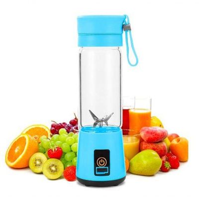 Mini Liquidificador Portátil Usb Recarregável Azul +