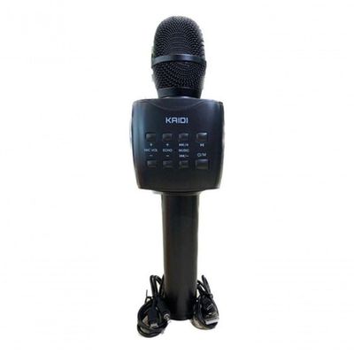 Microfone Bluetooth Karaokê Youtuber Repórter Podcast Kd8202 Preto
