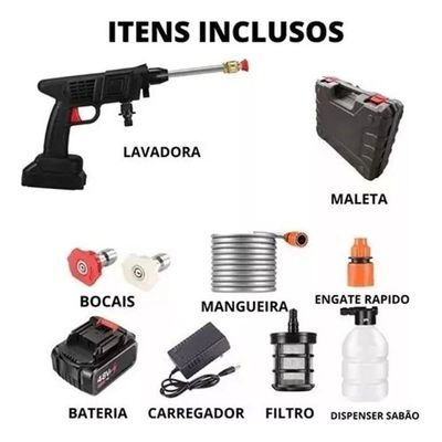 Lavadora De Alta Pressão Recarregável
