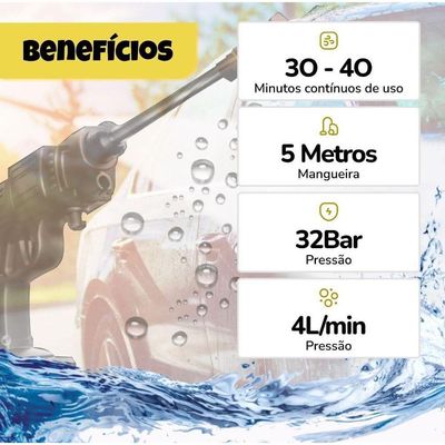 Lavadora De Alta Pressão Recarregável