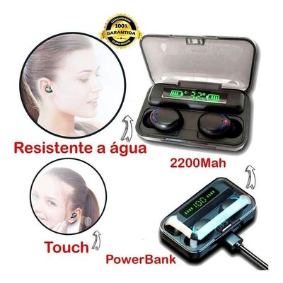 Fone Bluetooth M10 Sem Fio Display Powerbank Fone Preto