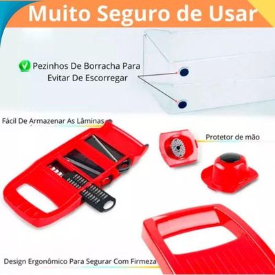 Fatiador De Queijos E Frutas Inox 3 Em 1