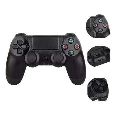 Controle Compatível Com Ps4 Sem Fio Joystick Wireless Doubleshock Preto