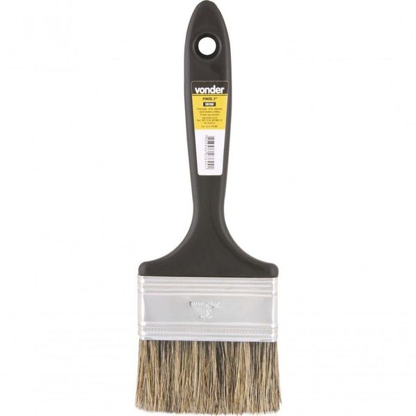 Pincel 2.1-2 Cerdas Gris Cabo Plástico Tintas Latéx E Vonder