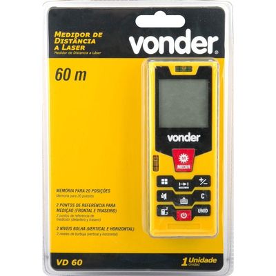 Medidor Distancia Laser Vonder 60 Metros Vd60