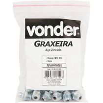 Graxeira Reta 1-4'' Unf 28 Fpp Com 10 Peças - Vonder
