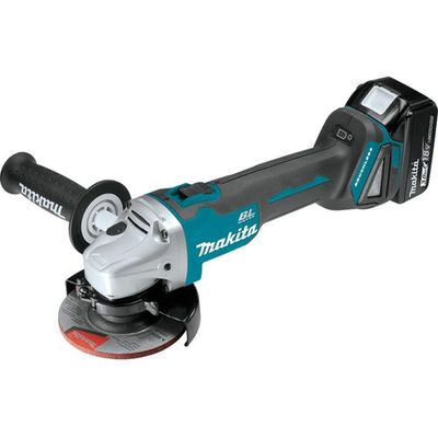 Esmerilhadeira Angular Dga504rfe Makita 5'' 125mm 18v Com 2 Baterias Carregador Disco E Maleta