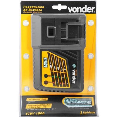 Carregador De Bateria Carregamento Rápido 18V Icbv1806 - Vonder