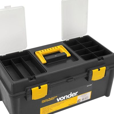 Caixa Plástica Para Ferramentas Baú 510x240x233mm Com Bandej