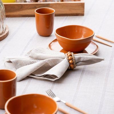 Jogo De Bowl Copa E Cia 2 Peças Vivant Em Cerâmica Terracota