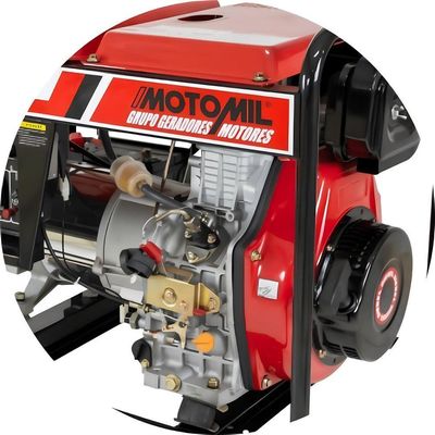 Gerador Diesel 5 Kva Trifásico 220-380v Mdgt-5000cle Motomil 10hp 12,5l Avr Partida Elétrica Manual