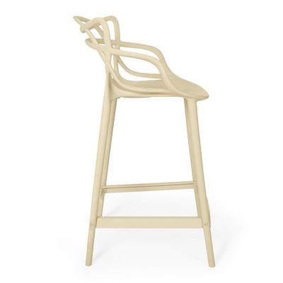 Kit 20 Banquetas Média Allegra 66cm Design Cozinha/bancada - Nude
