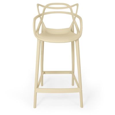Kit 20 Banquetas Média Allegra 66cm Design Cozinha/bancada - Nude
