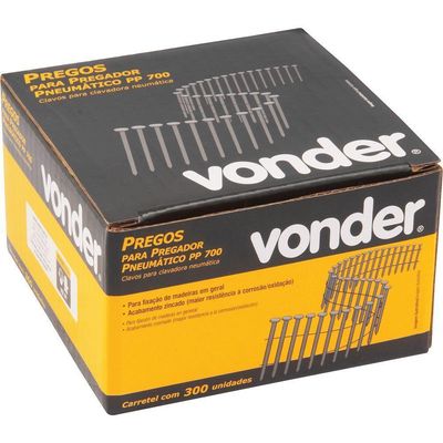 Prego Anelado 70mm Carretel 300 Pçs P Pregador Pp700 Vonder