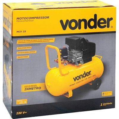 Motocompressor De Ar Mcv 25 25 Litros - Vonder 220V