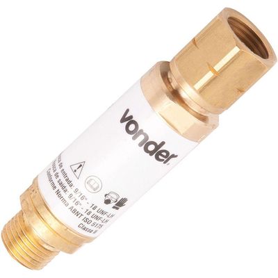 Válvula Corta Fogo Acetileno Para Regulador Vcf675rg Vonder