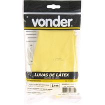 Luva Látex G Amarela Com Forro Ca17165 - Vonder