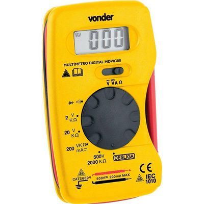Multímetro Digital AComdc 200-500 Volts Mdv0300 Vonder