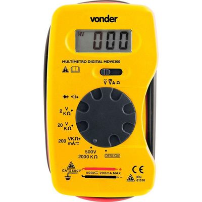 Multímetro Digital AComdc 200-500 Volts Mdv0300 Vonder