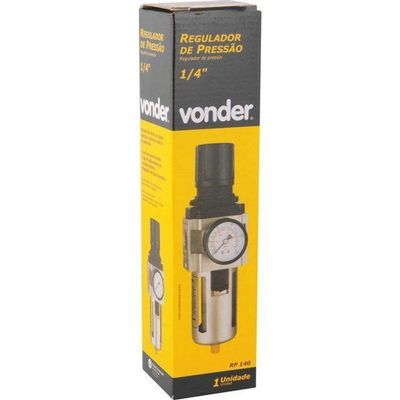 Filtro Regulador De Pressão 1-4 Npt Corpo Metálico Dreno Au