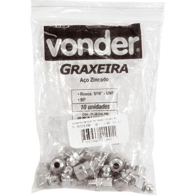 Graxeira Curva 45gr 1-8" Bsp 28fpp Com 10 Peças - Vonder