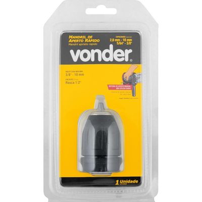Mandril Ar 10 Mm-3-8 Troca Rapida Vonder