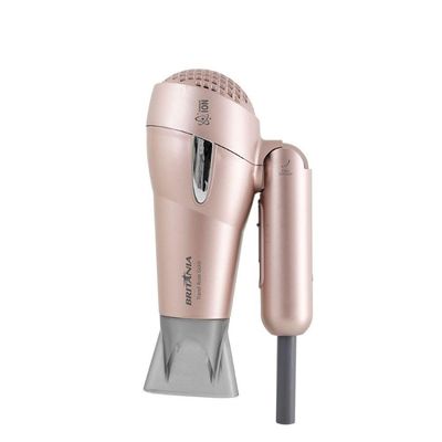 Kit Beleza Travel Rose Gold Britânia Secador Prancha Bivolt